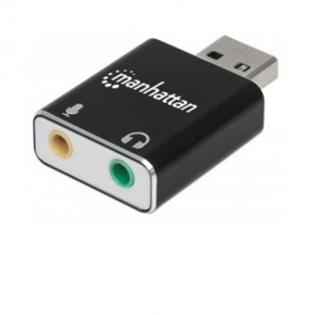 Convertidor USB  a Audio MANHATTAN 152754 USB Negro TL1 