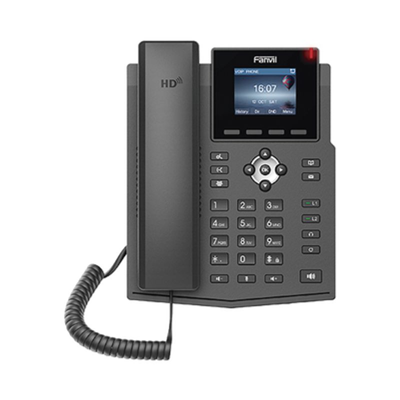 Teléfono Ip Empresarial Para 4 Lineas Sip Con Pantalla Lcd De 2.4 Pulgadas A Color Opus Y Conferencia De 3 Vias Poe.