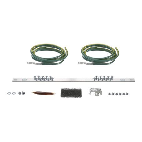 kit de puesta a tierra con dos jumpers 6 awg y barra de conexiones de 20 orificios para rack de 19in84458