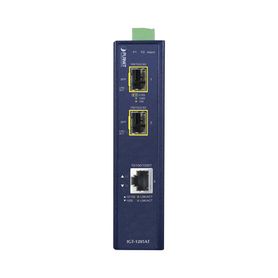 convertidor de medios industrial de 1 puerto ethernet 101001000 baset a 2 puertos sfp 10010002500 basex 94222