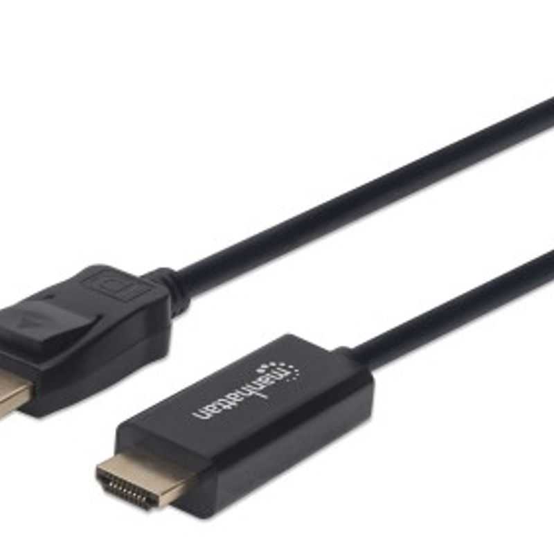 Cable DisplayPort a HDMI MANHATTAN 152662 1 m DisplayPort HDMI Negro Macho/Macho TL1 