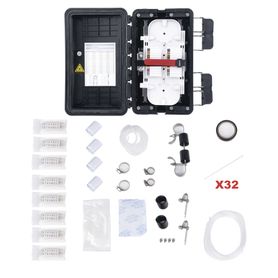 caja de distribución de fibra óptica hasta 96 empalmes exterior ip65 color negro161108