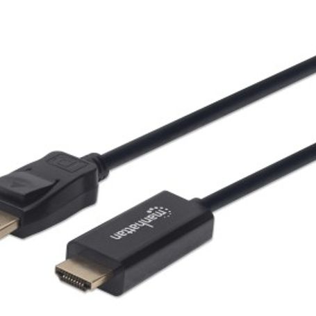 Cable DisplayPort a HDMI MANHATTAN 153195 1 m DisplayPort HDMI Negro Macho/Macho Para Pantalla UHD TL1 