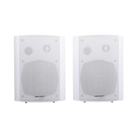 altavoces de montaje en pared activo 515  rms 20w8ohms y pasivo 20w  material abs  reja metálica  bracket de metal  color blanc