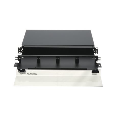 Panel De Distribución De Fibra Óptica Acepta 4 Placas Fap O Fmp Bandeja Deslizable Hasta 48 Fibras Color Negro 1ur