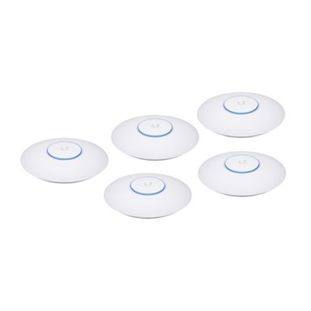 paquete de 5 access point unifi 80211ac wave 2 mumimo4x4 con antena beamforming hasta 17 gbps para interior poe 8023af soportan