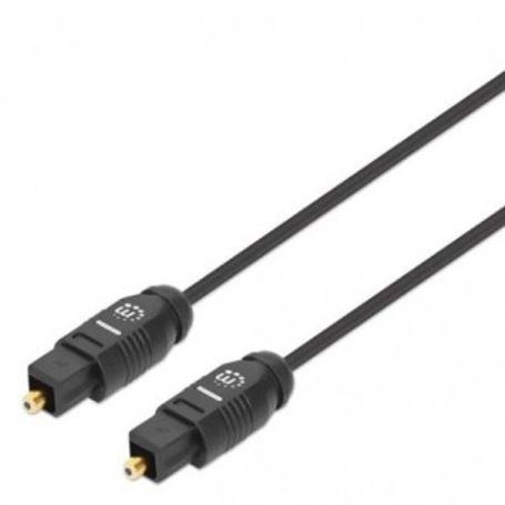 Cable de Audio Digital Optico Toslink MANHATTAN 356084 3 m Macho / Macho Negro TL1 