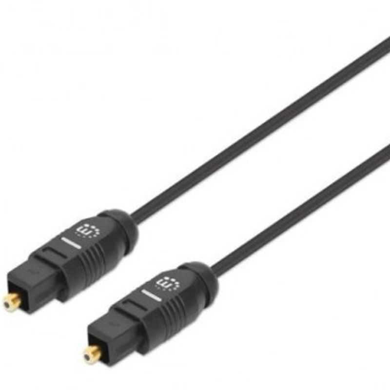 356077 Cable de audio digital óptico Toslink MMLongitud 2m contactos dorados Color negro. TL1 
