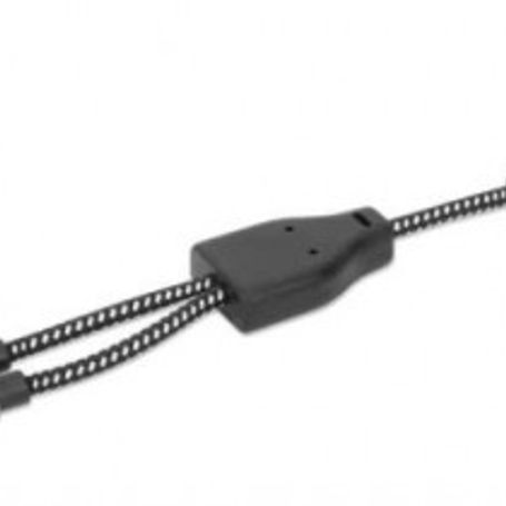 Adaptador de Auriculares en Y MANHATTAN 356114 3.5 mm Negro/Plata 15 cm TL1 