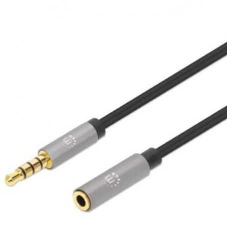 extensión de cable auxiliar de audio estéreo manhattan 356046