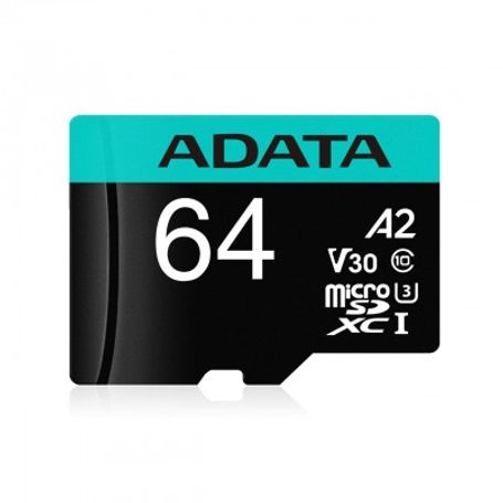 Micro Secure Digital Premier A2  ADATA UHSI 64GB 64 GB Negro UHSI Class 10 TL1 