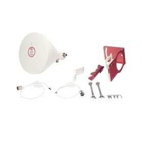 antena sectorial simétrica de 30 ° 19 dbi 4965 ghz ideal para ambientes de alto ruido  tipo de conector nhembra con montaje y j