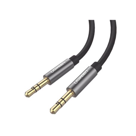cable auxiliar 2 metros  conector 35mm a 35mm  macho a macho  cubierta de tpe  carcasa de aluminio  color negro1522