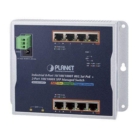 switch industrial poe administrable de pared capa 2 8 puertos gigabit poe 8023at y 2 puertos 1001000x sfp154517