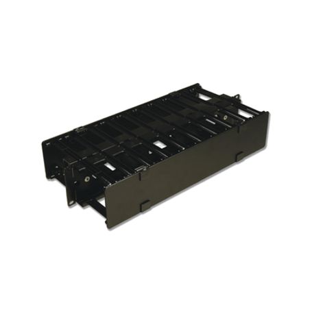 organizador de cable horizontal routeit doble para rack de 19in 4in de profundidad 2ur