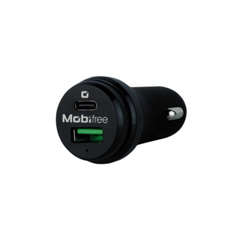 Cargador Mobifree Cargador de Coche USB y Tipo C Negro Auto Corriente alterna USB 1 TL1 