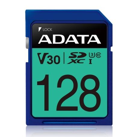 Secure Digital ADATA V30 SDXC UHSI U3 ADATA ASDX128GUI3V30SR 128 GB Clase 10 TL1 