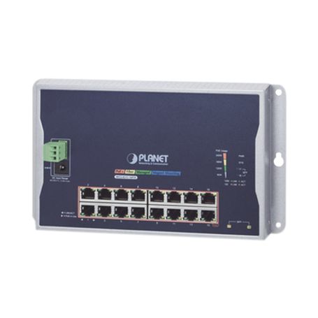 Switch Industrial Administrable Capa 2 De Pared16 Puertos Poe 802.3at Gigabit Y 2 Puertos Sfp