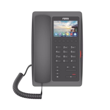 h5w color negroteléfono ip wifi para hoteleria profesional de gama alta con pantalla lcd de 35 pulgadas a color 6 teclas progra
