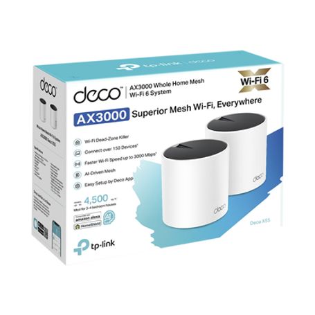 Kit De Sistema Inalámbrico Deco X55mesh Para Hogar Doble Banda Wifi 6 (ax) Doble Puerto Gigabit 2 Antenas Internas Y Compatible 