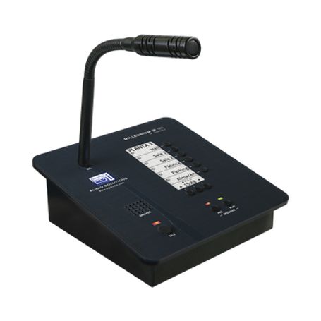 Consola De Avisos Multizona Ip Con Display Micrófono Y Grabador De Mensajes