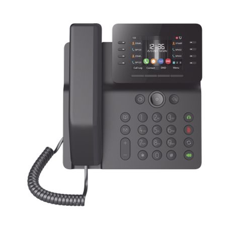 Teléfono Ip Empresarial Esencial Wifi / Bluetooth 12 Lineas Sip Pantalla A Color 3.5 Poe Puertos Gigabit Conferencia Local De 6 