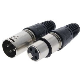 kit conector xlr hembra  xlr macho  ideal para conexiones de micrófonos mezcladoras  equipo de audio profesional