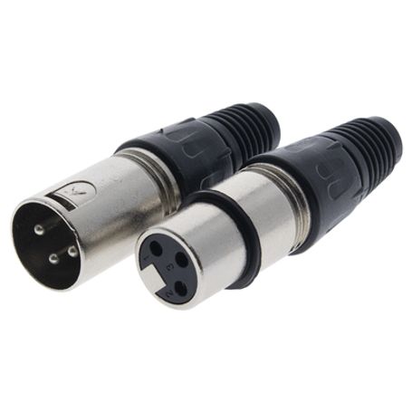 kit conector xlr hembra  xlr macho  ideal para conexiones de micrófonos mezcladoras  equipo de audio profesional