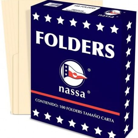 Folder NASSA Carta Crema C/100 Piezas PC1001     TL1 