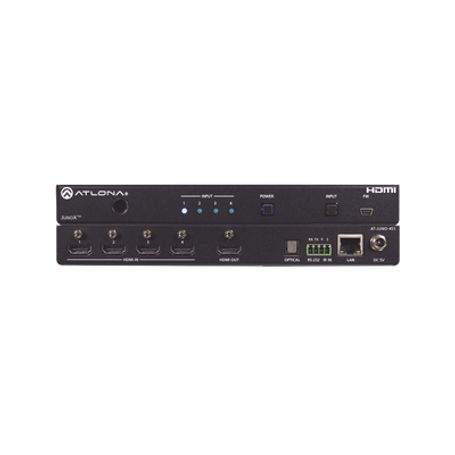 Atlona Junox™ Switch Hdmi 4k Uhd Hdr 4x1 / Conmutación Automática Compatible Hdcp 2.2 Control Remoto Ir Funciones De Gestión Edi