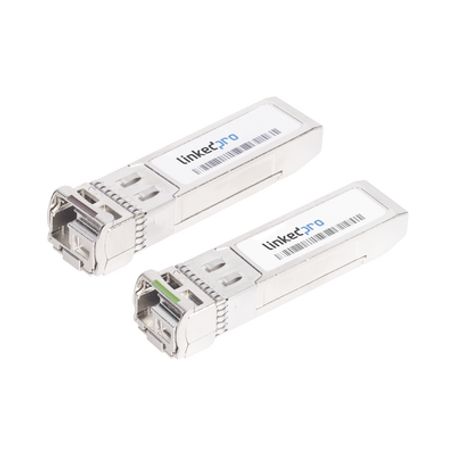 transceptores bidireccionales sfp minigbic  monomodo  10 gbps de velocidad  conector lc  hasta 80 km de distancia  2 piezas