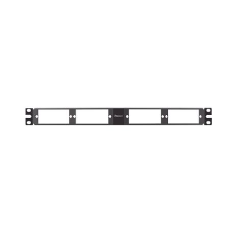 Patch Panel De Fibra Óptica Para 4 Placas Acopladras Fap O Fmp Angulado Color Negro 1ur