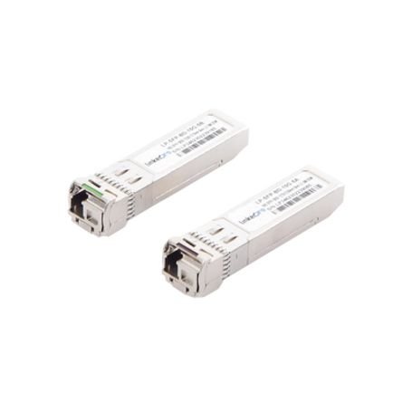 transceptores bidireccionales sfp minigbic  monomodo  10 gbps de velocidad  conector lc  hasta 5 km de distancia  2 piezas21513