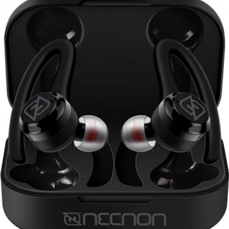  NC TWS - Auriculares Bluetooth 5.1 de 3500 mAh, caja de carga  inalámbrica, 9D, estéreo, deportivos, impermeables, con micrófono (negro-B)  : Electrónica