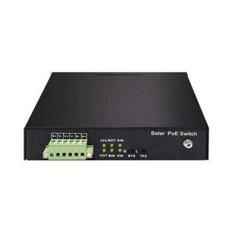 Controlador Solar De 5a Con Switch Poe /  1 Puertos Gigabit Poe 802.3 Bt / 2puertos Poe 802.3 Af/at Con 2 Puertos Poe Pasivo 24 