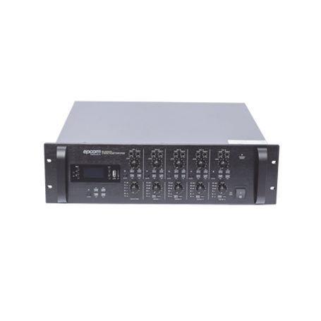 mezclador amplificador de audio  4 zonas de 240w rms hasta 960w  4 canales  5 entradas  mp3 tuner usbsd  1 entrada de micrófono