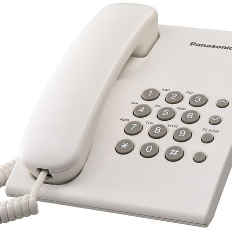 Teléfono Analógico PANASONIC KXTS500MEW Analógica Escritorio/pared Color blanco TL1 