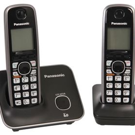 Teléfono  Panasonic KX-TGC312SPB Duo, Inalámbrico, 50 contactos, Pantalla  LCD, Bloqueo de llamadas, Negro