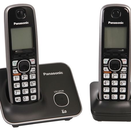 Teléfono Inalámbrico PANASONIC KXTG4112MEB Escritorio Negro Si Si LCD TL1 