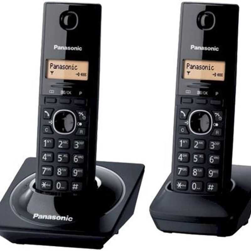 Teléfono Inalámbrico PANASONIC KXTG1712MEB Escritorio Negro No Si LCD TL1 
