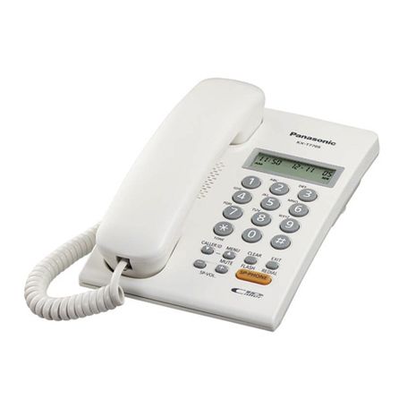 Teléfono Unilinea Analógico. PANASONIC Pared Color blanco LCD TL1 