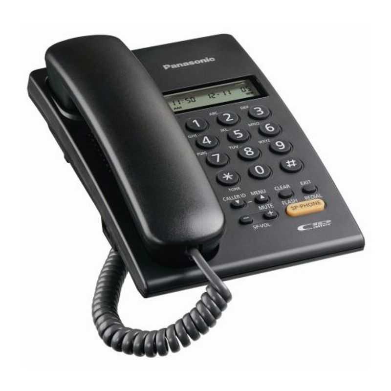 Teléfono Analógico PANASONIC KXT7705XB Pared Negro Si No LCD TL1 