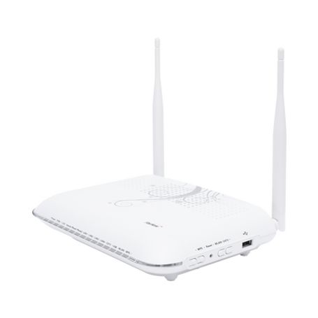 Onu Gpon Con 4 Puertos Gigabit Ethernet  2 Pots  1 Usb  1 Catv (rf)  Wifi 2.4 Ghz Conector Sc/apc