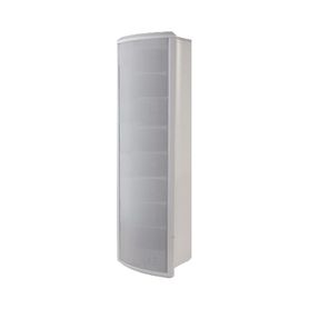 altavoz tipo columna para exterior configurable a 40 20 10 o 5 watts color blanco fabricado en aluminio