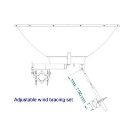 antena direccional de alto rendimiento 4 ft frecuencia de 49 a 61 ghz alto aislamiento al ruido ganancia de 35 dbi soporte de a