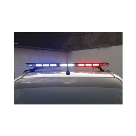Barra De Luces De 47 Rojo/azul 88 Led Con Control De Tráfico En Color Ámbar Ideal Para Equipar Unidades De Seguridad Publica