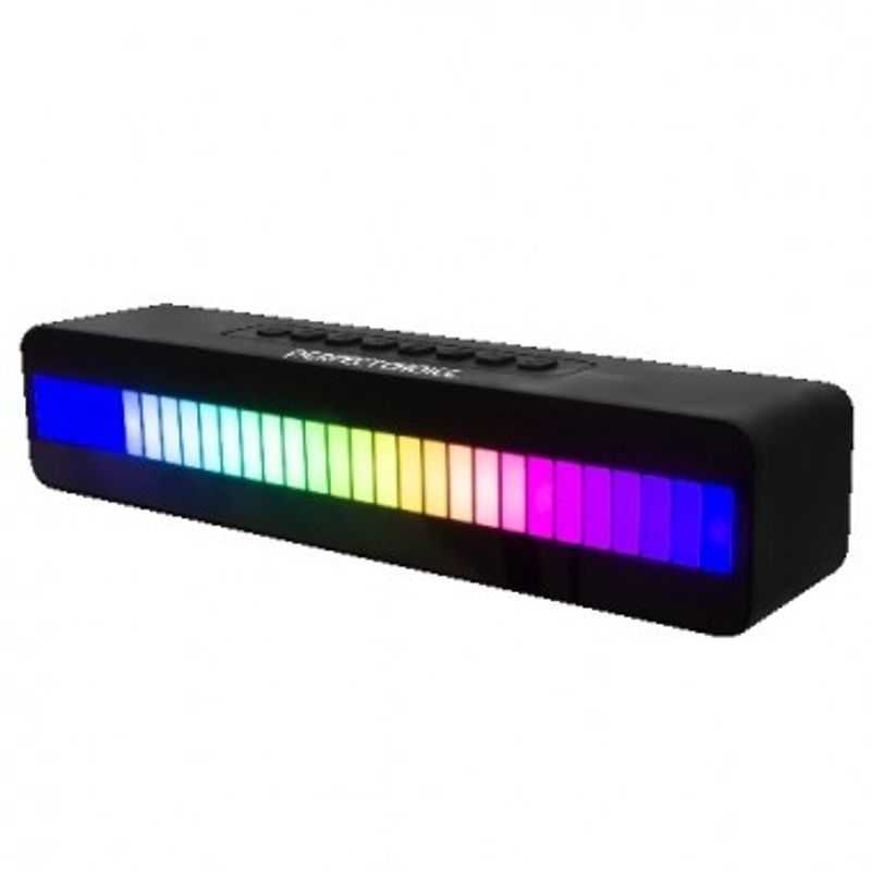 Bocina Portátil Inalámbrica  PERFECT CHOICE SHINE BEAT RGB Negro TL1 