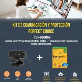 kit cámara web autofocus  antivirus perfect choice pc990062