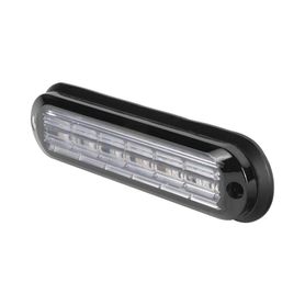 luz auxiliar ultra brillante ip67 de 6 leds color azul con mica transparente y bisel negro184545