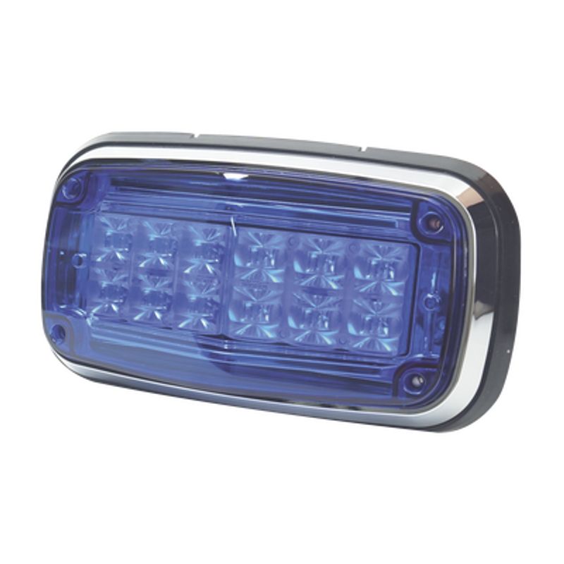 Luz De Advertencia 8 X 4 Color Azul Ip67 Sae Ideal Para Ambulancias